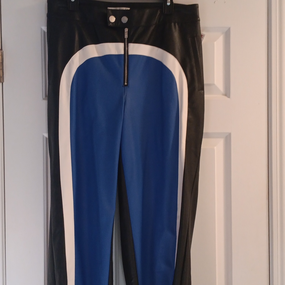 Faux-leather pants
